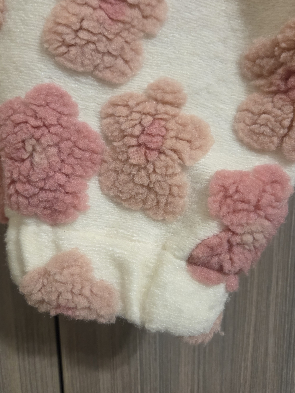 NWOT Cropped Floral Sherpa Zip Up Jacket - Picture 7 of 8